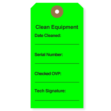Picture of Clean Equipment Tags