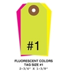 Picture of 2.75 X 1.375 in. (Size #1), Blank Fluorescent Tags