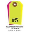 Picture of 4.75 X 2.375 in. (Size #5), Blank Fluorescent Tags