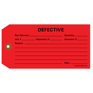Picture of Red Defective Tag (1000/Box)