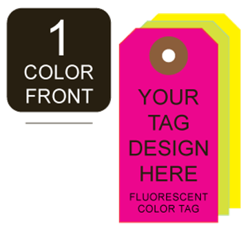 Picture of 1/0 Custom Printing on #1 Fluorescent Tag Stock