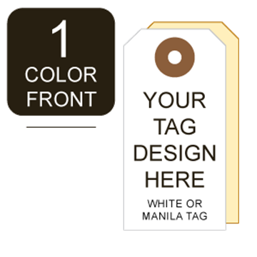 Picture of 1/0 Custom Printing on #1 White or Manila Tag Stock