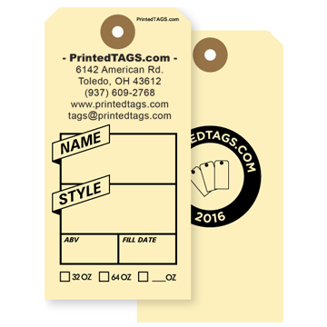 Picture of Growler Tag Personalized Two Sides