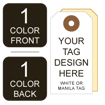 Picture of Growler Tag 1-Color Custom Printing Two Sides