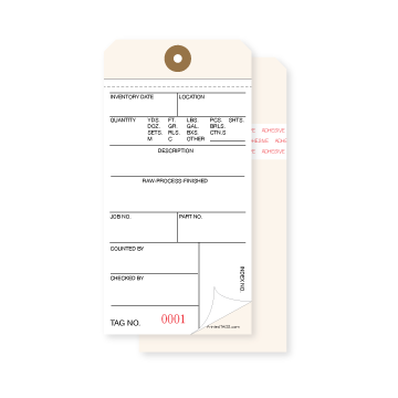 Picture of Two-Part Inventory Tag w/ Adhesive (1000/box)