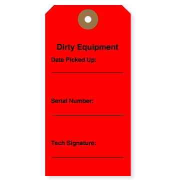 Picture of Dirty Equipment Tags