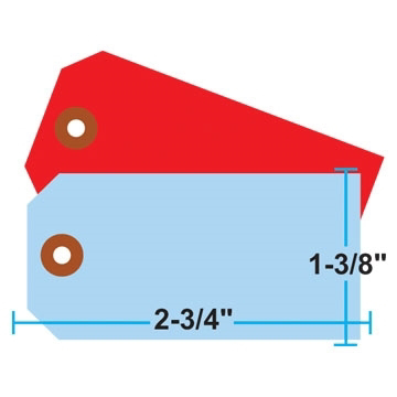 Picture of Blank Tags (Size #1), 13pt. Standard Color Tag Stock