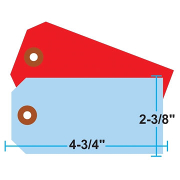 Picture of Blank Tags (Size #5), 13pt. Standard Color Tag Stock