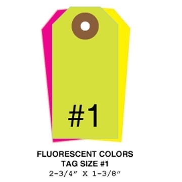 Picture of 2.75 X 1.375 in. (Size #1), Blank Fluorescent Tags