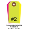 Picture of 3.25 X 1.625 in. (Size #2), Blank Fluorescent Tags