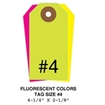 Picture of 4.25 X 2.125 in. (Size #4), Blank Fluorescent Tags