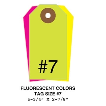 Picture of 5.75 X 2.875 in. (Size #7), Blank Fluorescent Tags