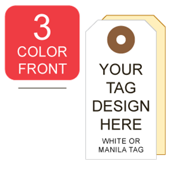 Picture of 3/0 Custom Printing on #1 White or Manila Tag Stock