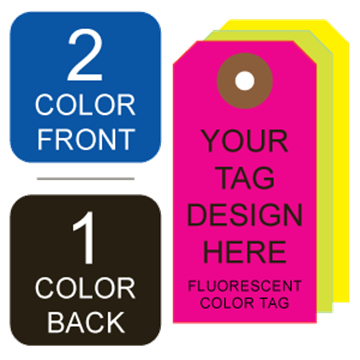 Picture of 2/1 Custom Printing on #1 Fluorescent Tag Stock