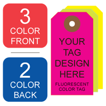 Picture of 3/2 Custom Printing on #1 Fluorescent Tag Stock