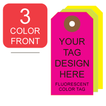 Picture of 3/0 Custom Printing on #2 Fluorescent Tag Stock