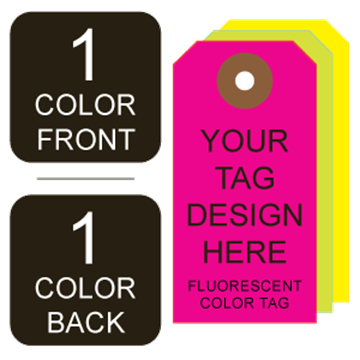 Picture of 1/1 Custom Printing on #2 Fluorescent Tag Stock