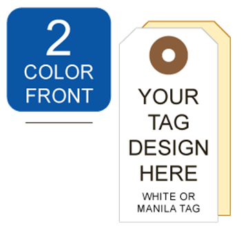 Picture of 2/0 Custom Printing on #2 White or Manila Tag Stock