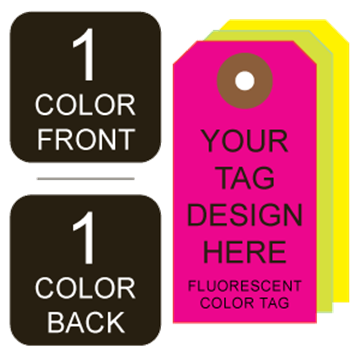 Picture of 1/1 Custom Printing on #3 Fluorescent Tag Stock