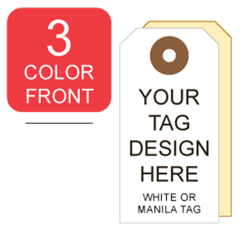 Picture of 3/0 Custom Printing on #3 White or Manila Tag Stock