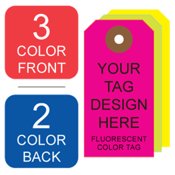 Picture of 3/2 Custom Printing on #3 Fluorescent Tag Stock