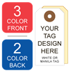 Picture of 3/2 Custom Printing on #3 White or Manila Tag Stock