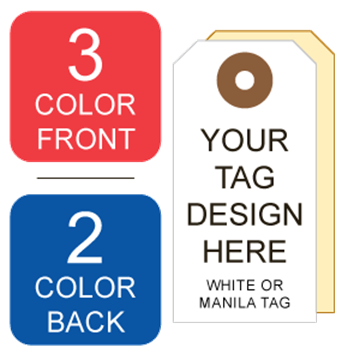 Picture of 3/2 Custom Printing on #3 White or Manila Tag Stock
