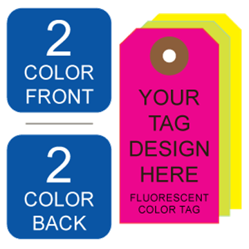 Picture of 2/2 Custom Printing on #1 Fluorescent Tag Stock