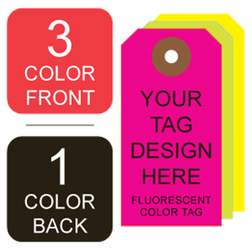 Picture of 3/1 Custom Printing on #5 Fluorescent Tag Stock