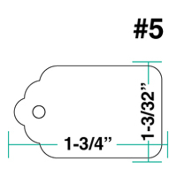 1-3/32 x 1-3/4 White Merchandise Tags - Pre-Strung (White String) - 1000  Per Case