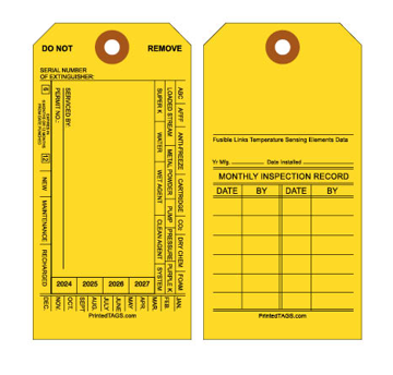 Picture of 1000 "Blank" Fire Extinguisher Tags