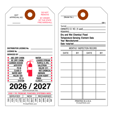 Blank Stock Assoc. Member Fire Extinguisher Tag 2026